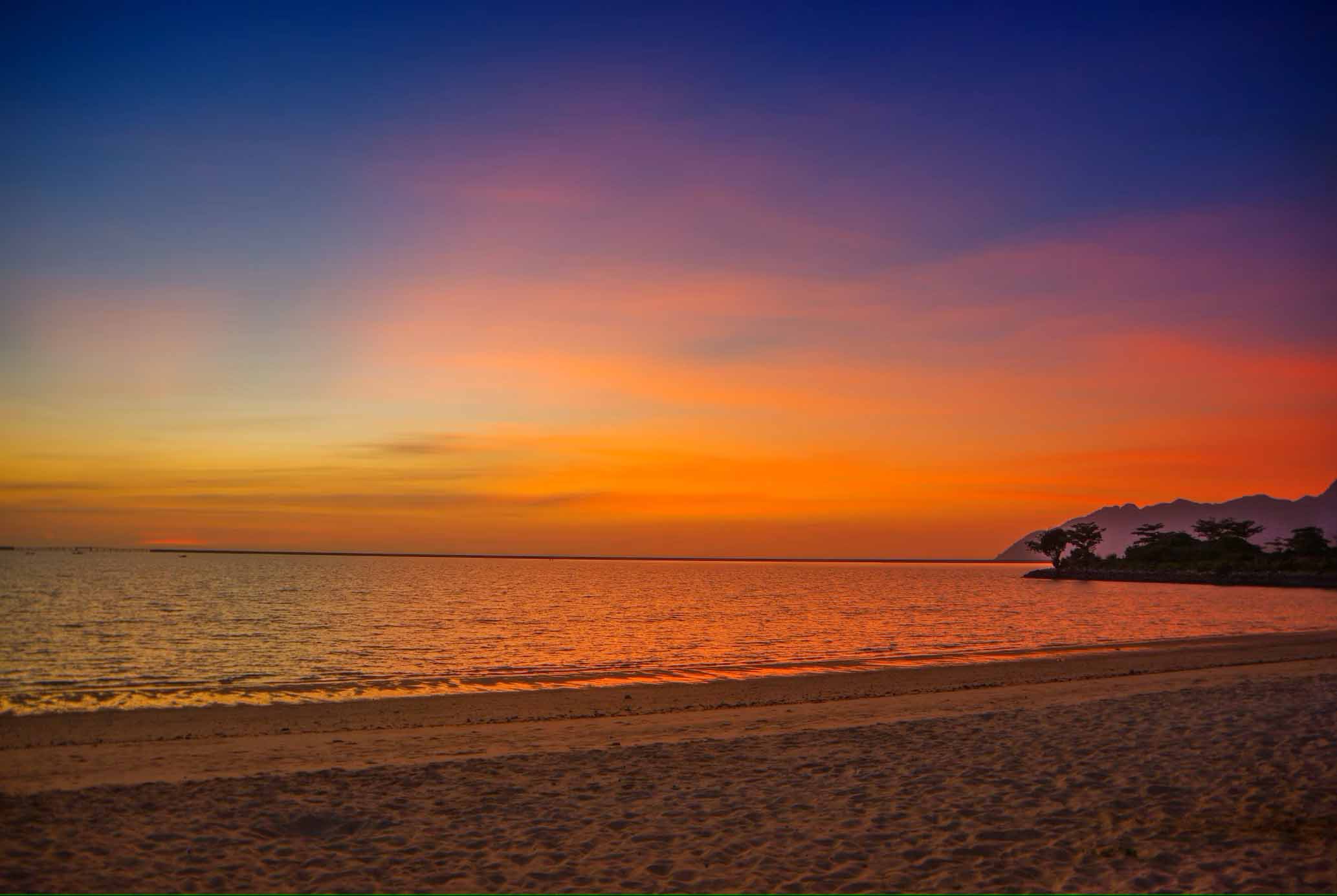 Sunset views on Nha Trang beach